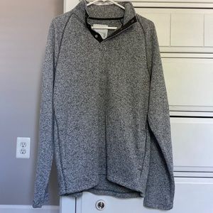 Sonoma Gray 1/4 Button Up Pullover